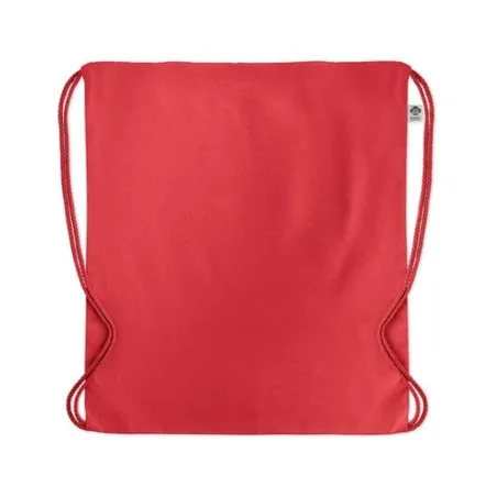 Sac à cordon personnalisé en coton organique YUKI COLOUR Taille textile : XS Couleurs : vert objet promotionnel éco-responsable