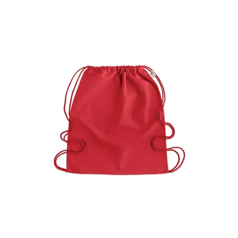 Sac à cordon personnalisé en coton organique YUKI COLOUR Taille textile : XS Couleurs : vert goodies personnalisé en stock