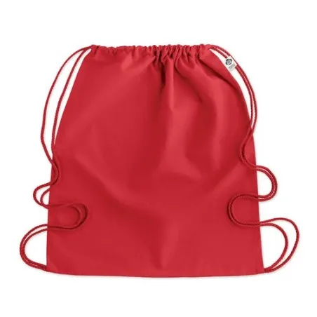 Sac à cordon personnalisé en coton organique YUKI COLOUR Taille textile : XS Couleurs : vert goodies personnalisé en stock