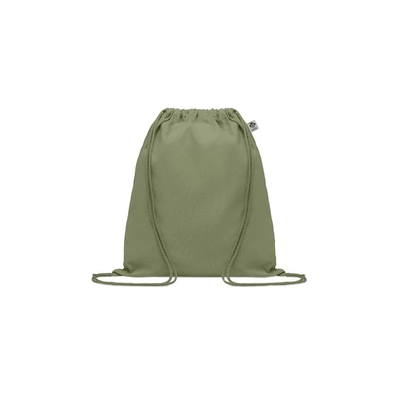Sac à cordon personnalisé en coton organique YUKI COLOUR Taille textile : XXL Couleurs : vert cadeau entreprise pas cher