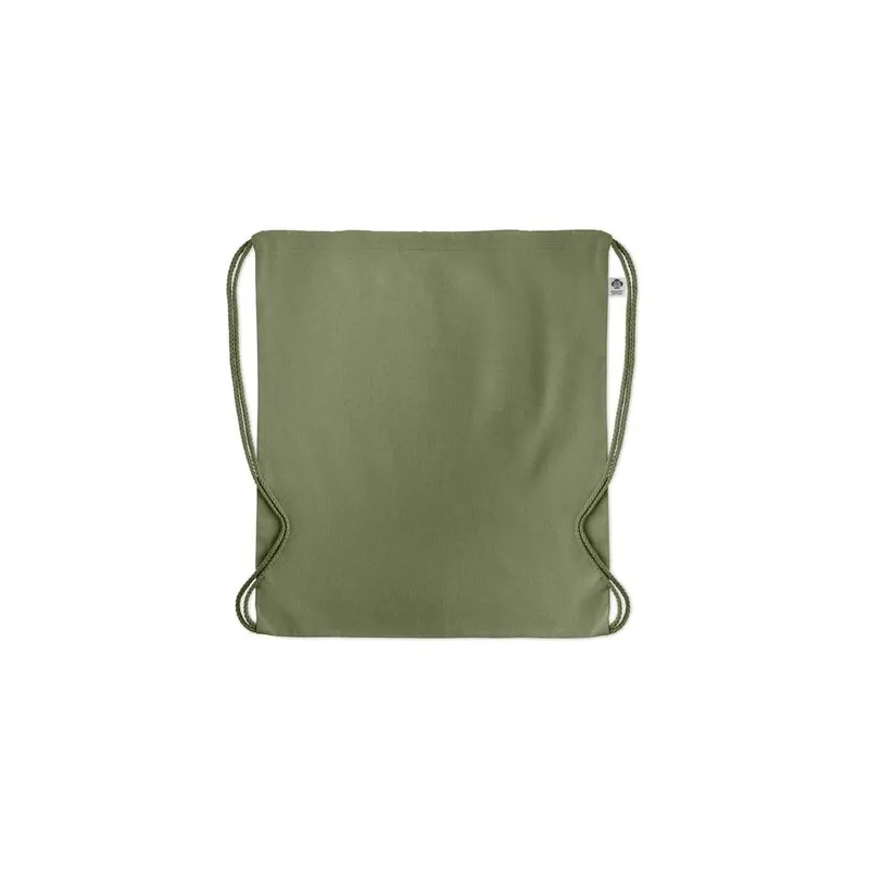 Sac à cordon personnalisé en coton organique YUKI COLOUR Taille textile : XXL Couleurs : vert cadeau collaborateur premium