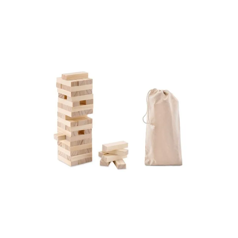 Tour à empiler personnalisée dans pochette - PISA Matières : polypropylène (PP) Couleurs : beige