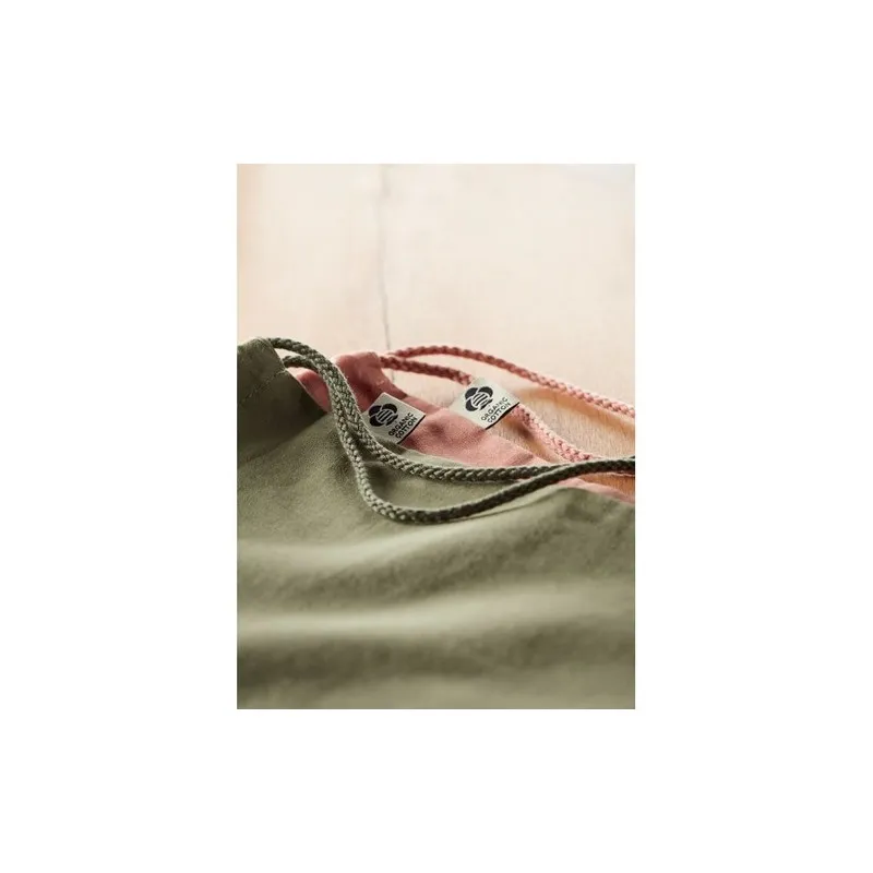 Sac à cordon personnalisé en coton organique YUKI COLOUR Taille textile : XXL Couleurs : vert objet promo petit budget