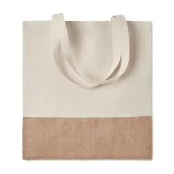 Sac à provisions en jute personnalisable INDIA TOTE Matières : coton Couleurs : noir