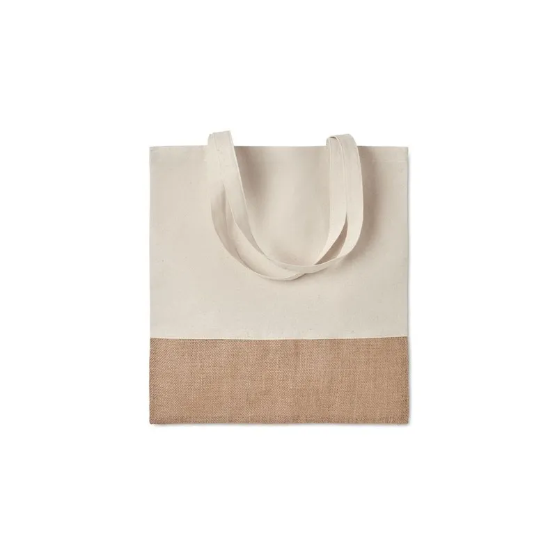 Sac à provisions en jute personnalisable INDIA TOTE Matières : coton Couleurs : noir