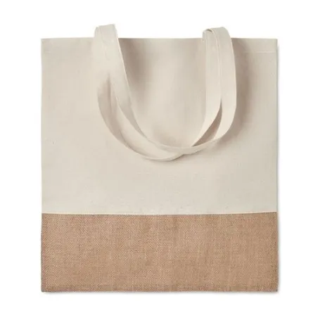 Sac à provisions en jute personnalisable INDIA TOTE Matières : coton Couleurs : noir