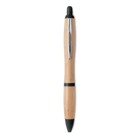 Stylo bille écologique en ABS et bambou personnalisable - RIO BAMBOO Couleurs : bleu royal