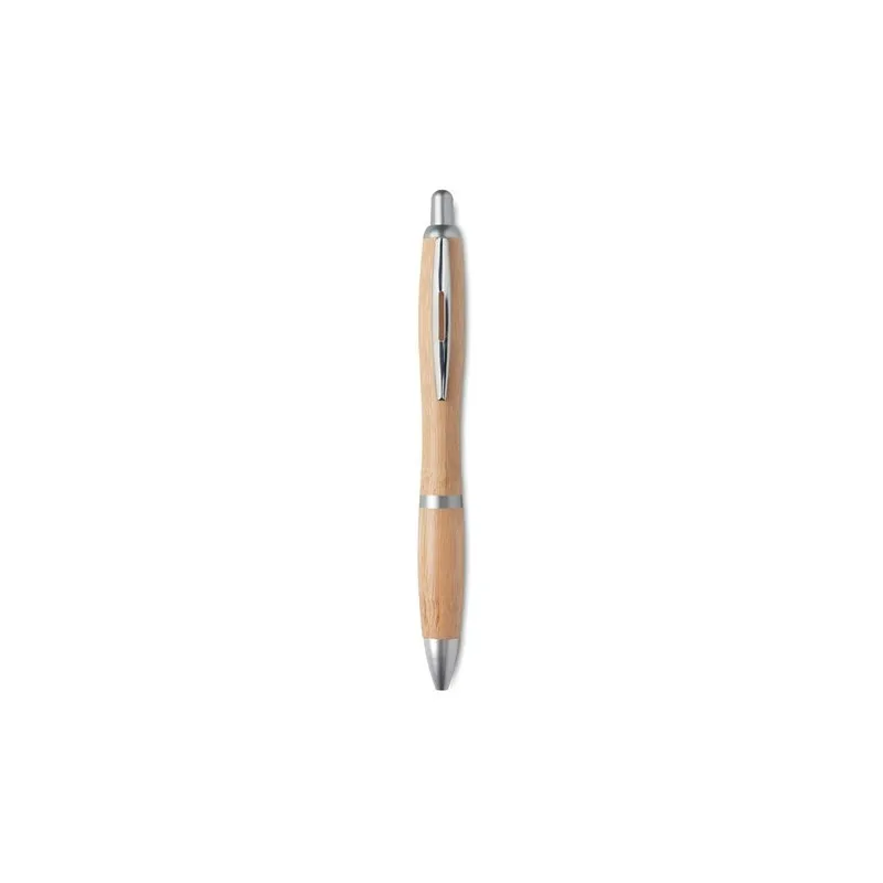 Stylo bille écologique en ABS et bambou personnalisable - RIO BAMBOO Couleurs : beige cadeau entreprise pas cher