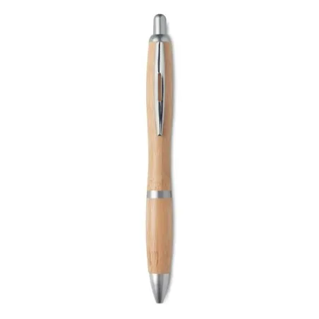 Stylo bille écologique en ABS et bambou personnalisable - RIO BAMBOO Couleurs : beige cadeau entreprise pas cher