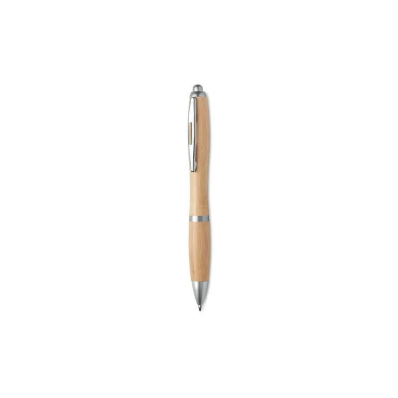 Stylo bille écologique en ABS et bambou personnalisable - RIO BAMBOO Couleurs : beige livraison express 24h 48h