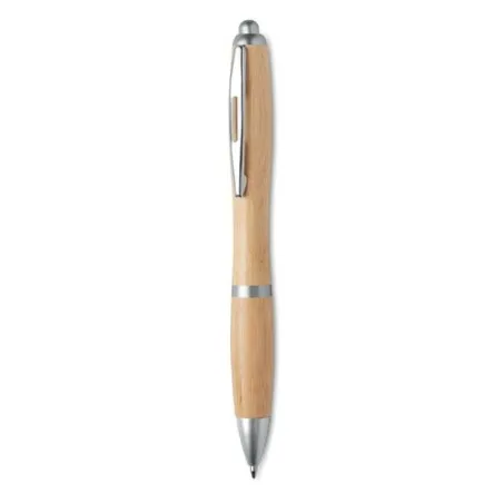 Stylo bille écologique en ABS et bambou personnalisable - RIO BAMBOO Couleurs : beige livraison express 24h 48h