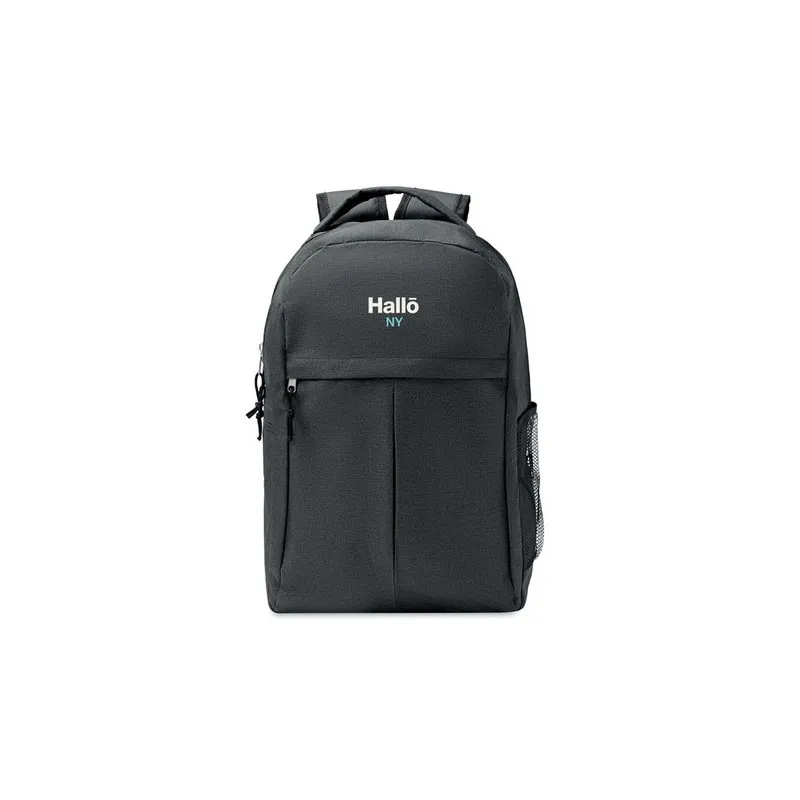 Sac à dos écologique 600D RPET 2 tons - SIENA Matières : coton Taille textile : S Couleurs : bleu ciel pur marquage laser ultra 