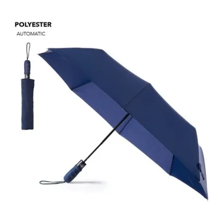 Parapluie Automatique Pliable Personnalisé Elmer Matières : Synthétique Couleurs : gris marquage laser ultra précis