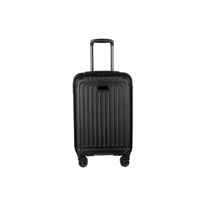 Trolley rigide écologique en ABS pas cher Elke Matières : polyester Couleurs : rouge