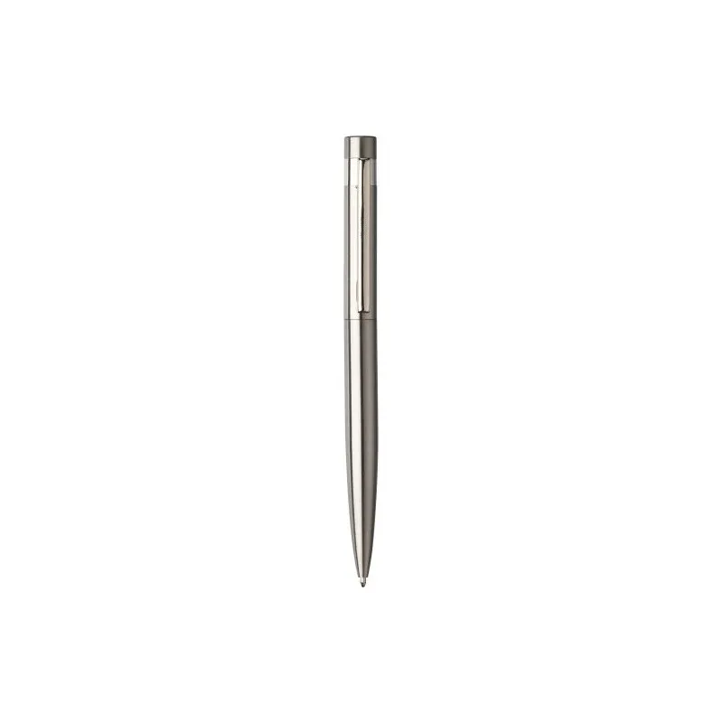 Stylo bille twist écologique en acier inoxydable recyclé Hannelore Matières : polyester Couleurs : noir