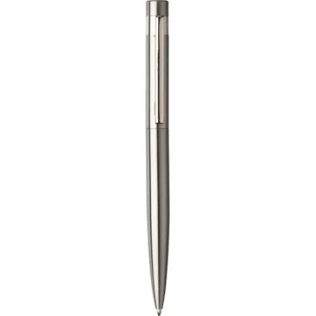 Stylo bille twist écologique en acier inoxydable recyclé Hannelore Matières : polyester Couleurs : noir