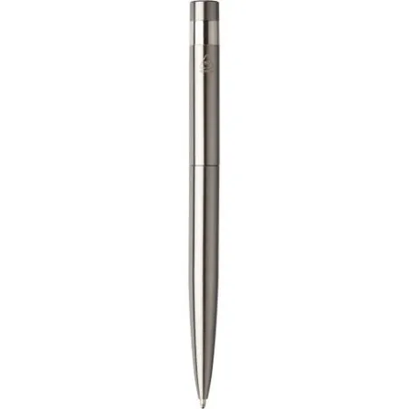 Stylo bille twist écologique en acier inoxydable recyclé Hannelore Matières : polyester Couleurs : noir cadeau entreprise pas ch