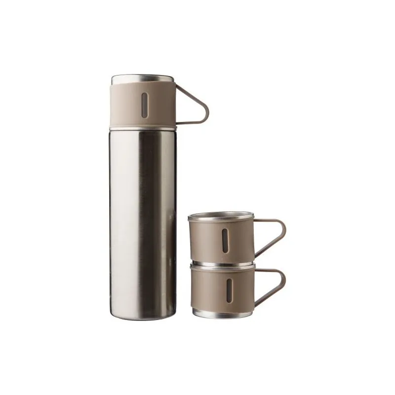 Set personnalisé de deux tasses isothermes et d'une bouteille Herbert pas cher Matières : papier Couleurs : rouge cadeau entrepr