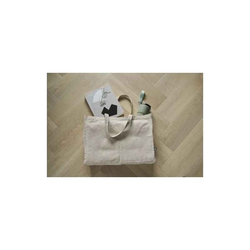 Sac shopping personnalisé en chanvre pas cher - Ludwig Matières : PET recyclé Couleurs : vert cadeau entreprise pas cher