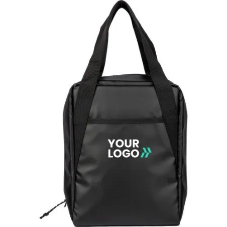Sac isotherme personnalisé en polyester pas cher - Tanja Matières : PET recyclé Couleurs : noir goodies publicitaire événementie