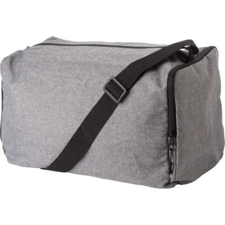 Sac de sport pliable personnalisé en polyester 300D - Corwin Matières : aluminium Couleurs : vert foncé marquage laser ultra pré