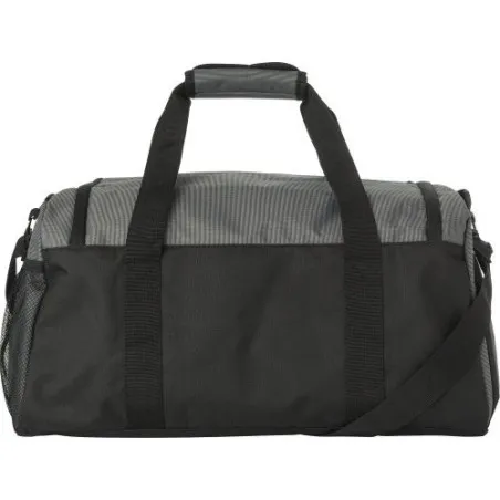 Sac de sport personnalisé en polyester 500D - Mabel Matières : aluminium Couleurs : noir personnalisable avec votre logo