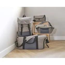 Sac banane personnalisé en polyester - Fabienne Matières : aluminium Couleurs : bleu marine 2