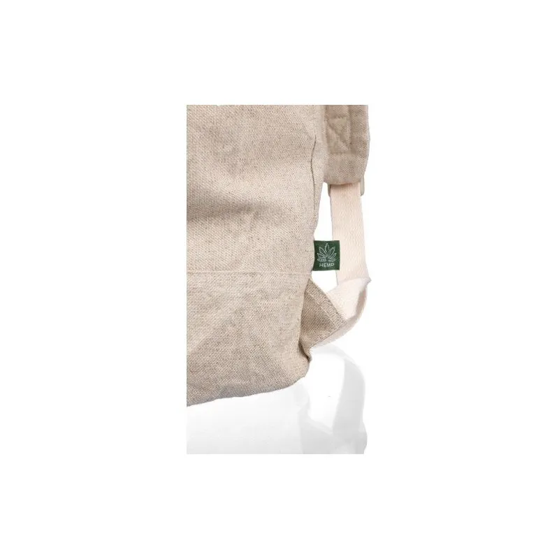 Sac à dos roll-top écologique en chanvre personnalisé - Margarete Matières : coton recyclé Couleurs : gris Contenance : 8 L marq