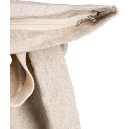 Sac à dos roll-top écologique en chanvre personnalisé - Margarete Matières : coton recyclé Couleurs : gris Contenance : 8 L livr