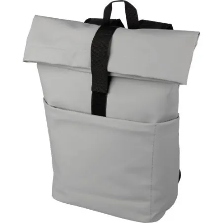 Sac à dos personnalisé en PU pour ordinateur - Senta Matières : PET recyclé Couleurs : gris Contenance : 15 L goodies publicitai
