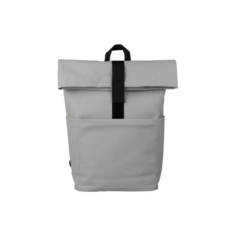 Sac à dos personnalisé en PU pour ordinateur - Senta Matières : PET recyclé Couleurs : gris foncé Contenance : 15 L personnalisa