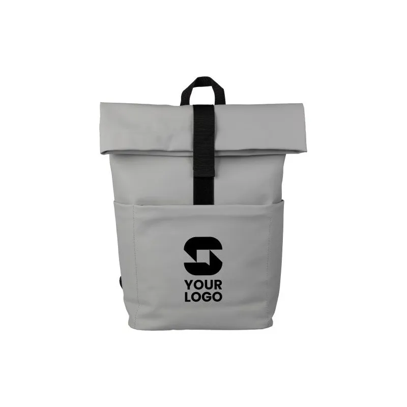 Sac à dos personnalisé en PU pour ordinateur - Senta Matières : PET recyclé Couleurs : gris foncé Contenance : 15 L accessoire é