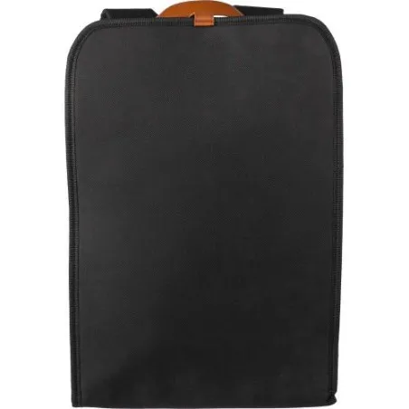Sac à dos écologique porte-ordinateur en polyester rPET personnalisé - Ralf Couleurs : noir Contenance : 3 L Matières : toile or