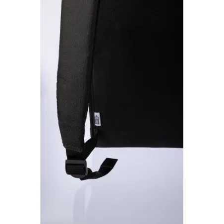 Sac à dos écologique porte-ordinateur en polyester rPET personnalisé - Ralf Couleurs : noir Contenance : 3 L Matières : toile or