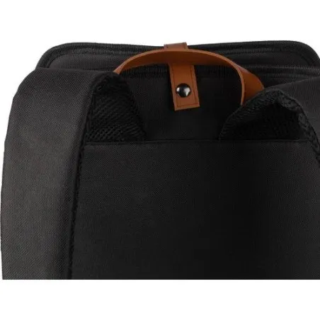 Sac à dos écologique porte-ordinateur en polyester rPET personnalisé - Ralf Couleurs : noir Contenance : 3 L Matières : toile or