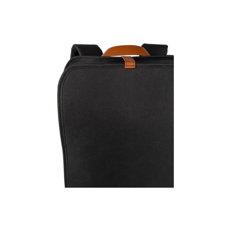 Sac à dos écologique porte-ordinateur en polyester rPET personnalisé - Ralf Couleurs : noir Contenance : 3 L Matières : toile or