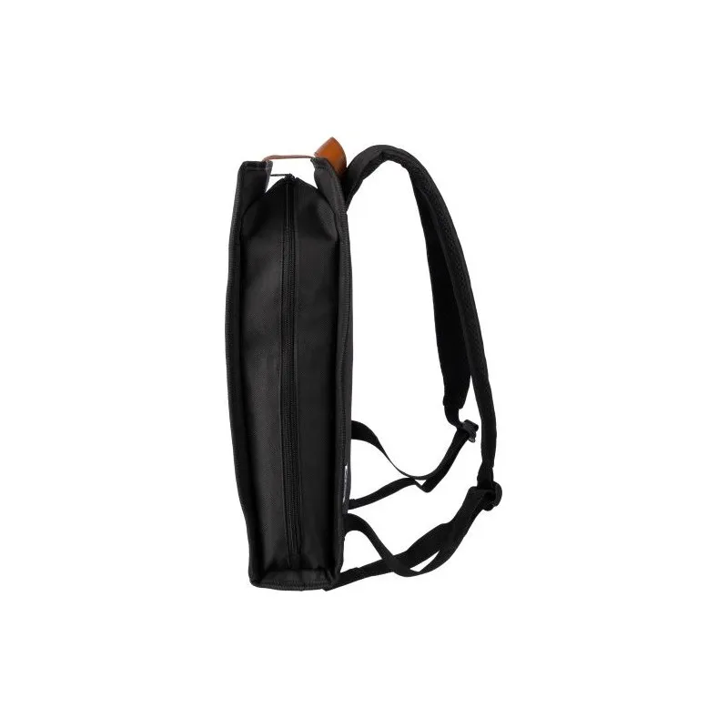 Sac à dos écologique porte-ordinateur en polyester rPET personnalisé - Ralf Couleurs : noir Contenance : 3 L Matières : toile or