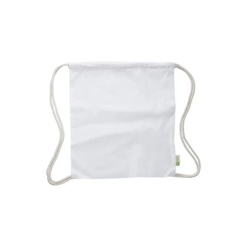 Sac à dos écologique et personnalisable en coton recyclé 120g/m² - Joy Matières : papier Couleurs : noir impression haute défini