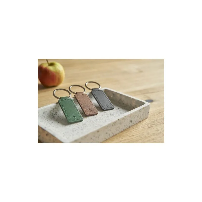 Porte-clés Écologique Personnalisé en Peau de Pomme et PU - Sabrina Matières : papier Couleurs : vert citron impression haute dé