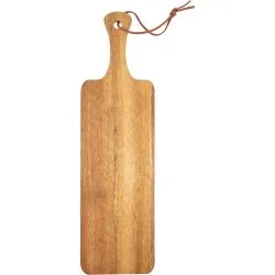 Planche à découper en bois d'acacia personnalisée Walter Matières : papier Couleurs : orange