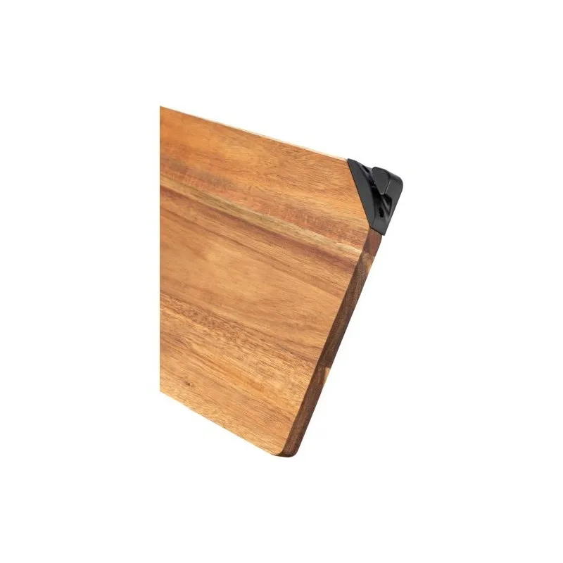 Planche à découper personnalisée en bois d’acacia - Heinz Matières : papier Couleurs : bleu marine goodies publicitaire événemen