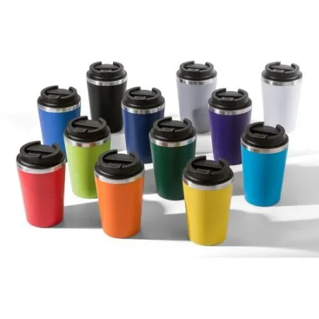 Mug personnalisé en acier inoxydable - Cadeau d'entreprise Shay Matières : polyester Couleurs : bleu Contenance : 8 L goodies pe