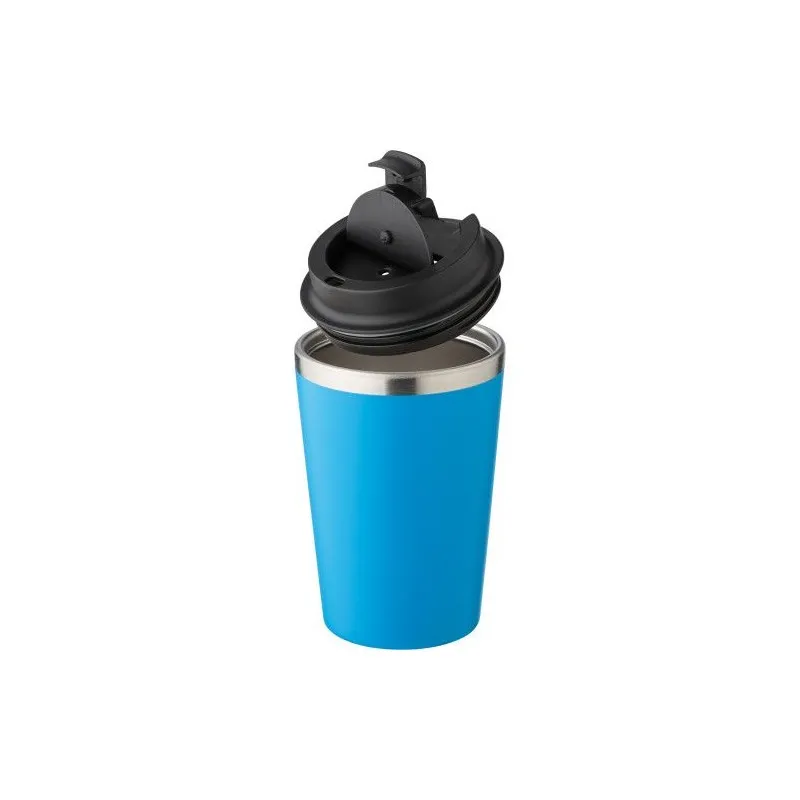 Mug personnalisé en acier inoxydable - Cadeau d'entreprise Shay Matières : polyester Couleurs : bleu Contenance : 8 L goodies pu