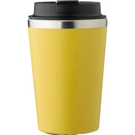 Mug personnalisé en acier inoxydable - Cadeau d'entreprise Shay Matières : polyester Couleurs : orange Contenance : 8 L personna