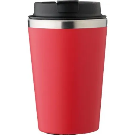 Mug personnalisé en acier inoxydable - Cadeau d'entreprise Shay Matières : bambou Couleurs : noir accessoire événementiel unique