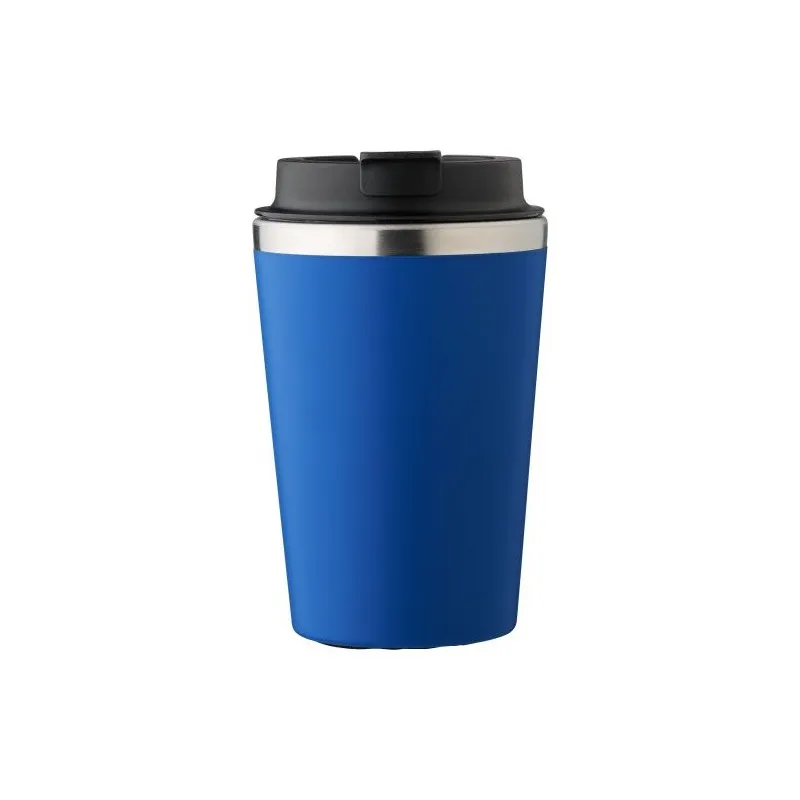 Mug personnalisé en acier inoxydable - Cadeau d'entreprise Shay Matières : bambou Couleurs : rouge cadeau collaborateur premium