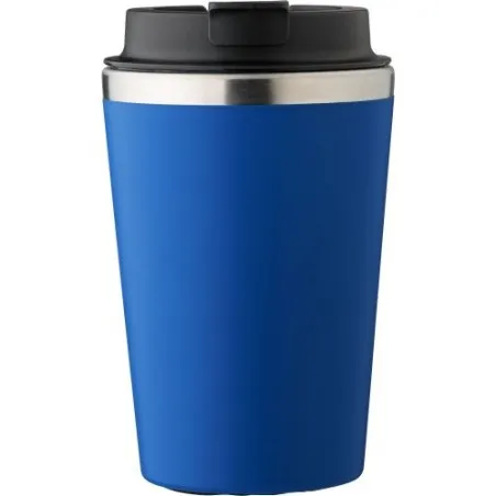 Mug personnalisé en acier inoxydable - Cadeau d'entreprise Shay Matières : bambou Couleurs : rouge cadeau collaborateur premium