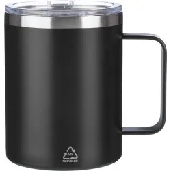 Mug double paroi incassable en acier inoxydable personnalisé - Renate Matières : bambou Couleurs : blanc