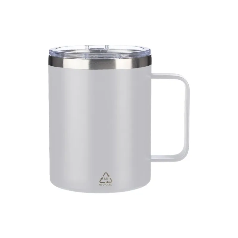 Mug double paroi incassable en acier inoxydable personnalisé - Renate Matières : toile Couleurs : noir Contenance : 12 L livrais