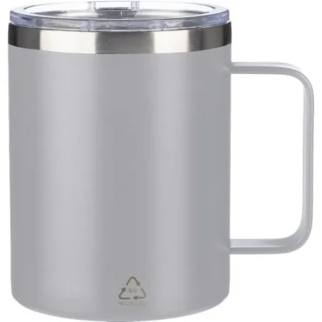 Mug double paroi incassable en acier inoxydable personnalisé - Renate Matières : toile Couleurs : vert citron Contenance : 12 L 